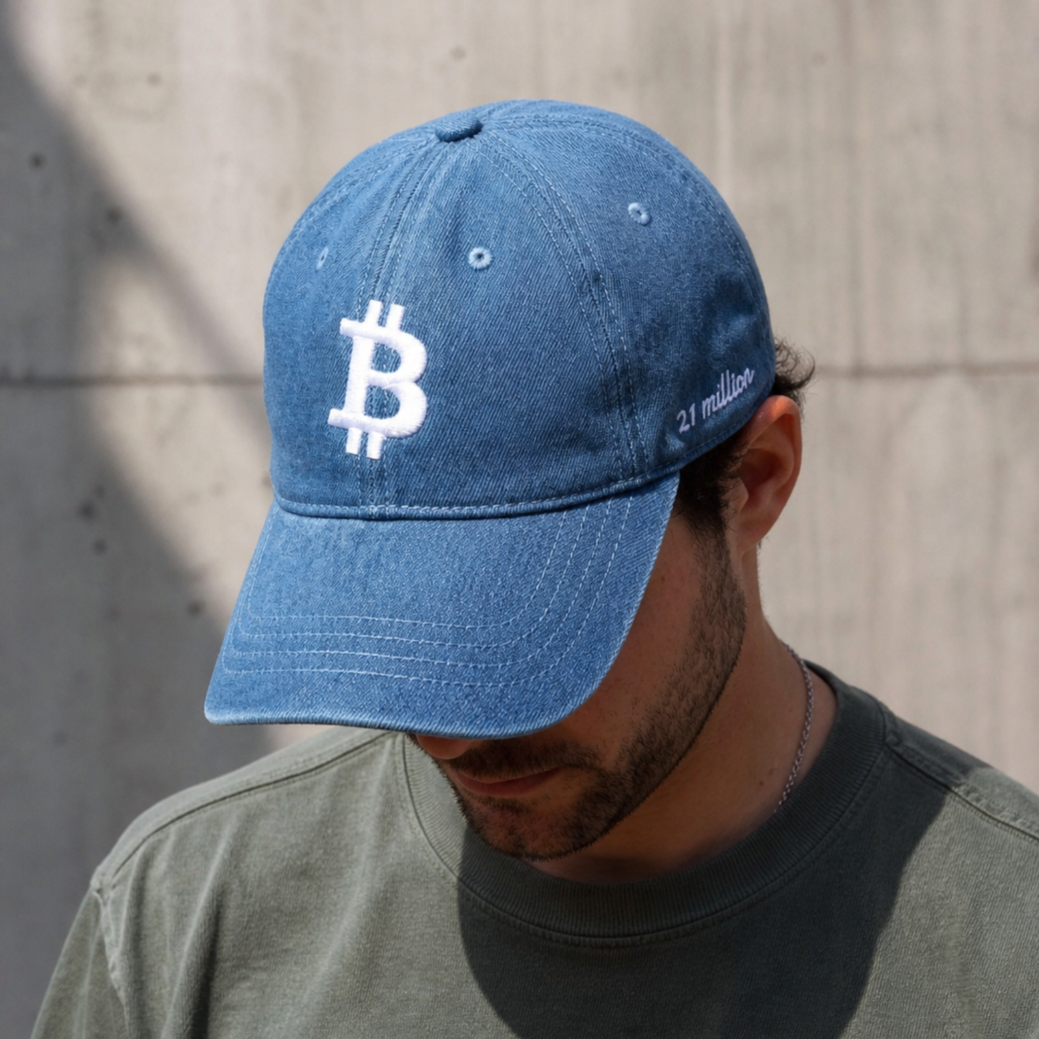 Bitcoin Fixed Supply Hat - Denim Blues
