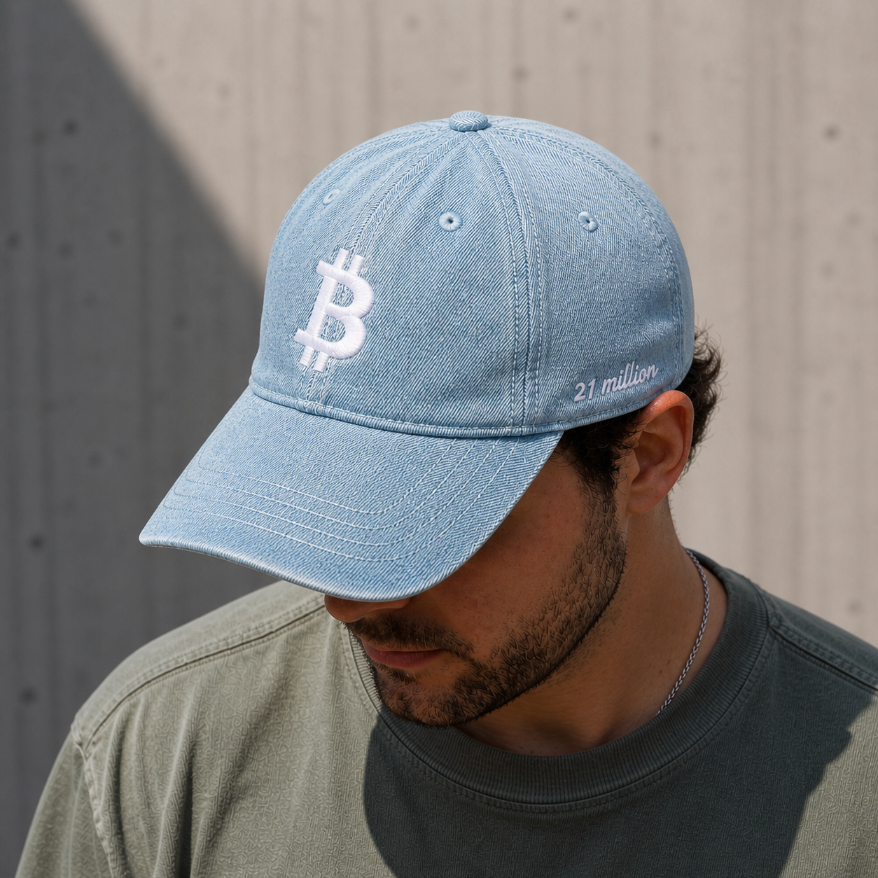 Bitcoin Fixed Supply Hat - Denim Blues
