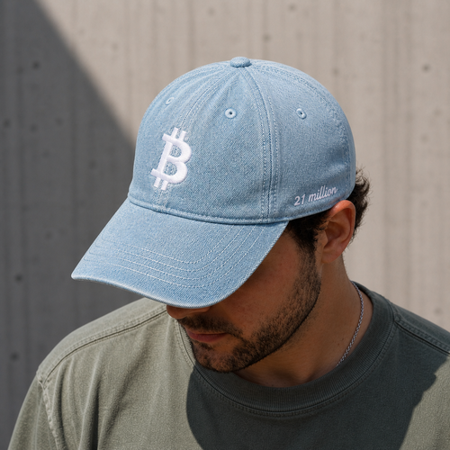 Bitcoin Fixed Supply Hat - Denim Blues
